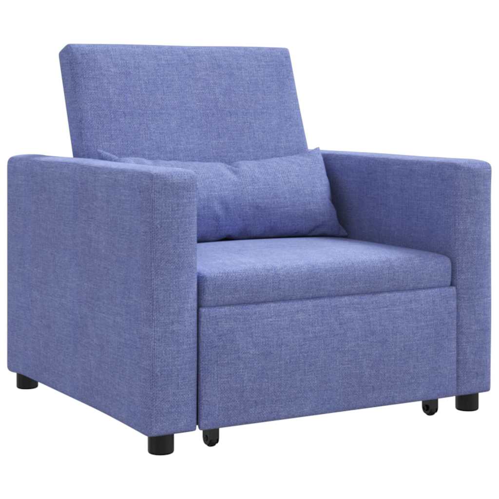 Einzel-Schlafsofa mit Rädern Jeans blau 90 x 165 x 87 cm Stoff