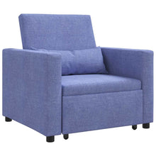 Einzel-Schlafsofa mit Rädern Jeans blau 90 x 165 x 87 cm Stoff