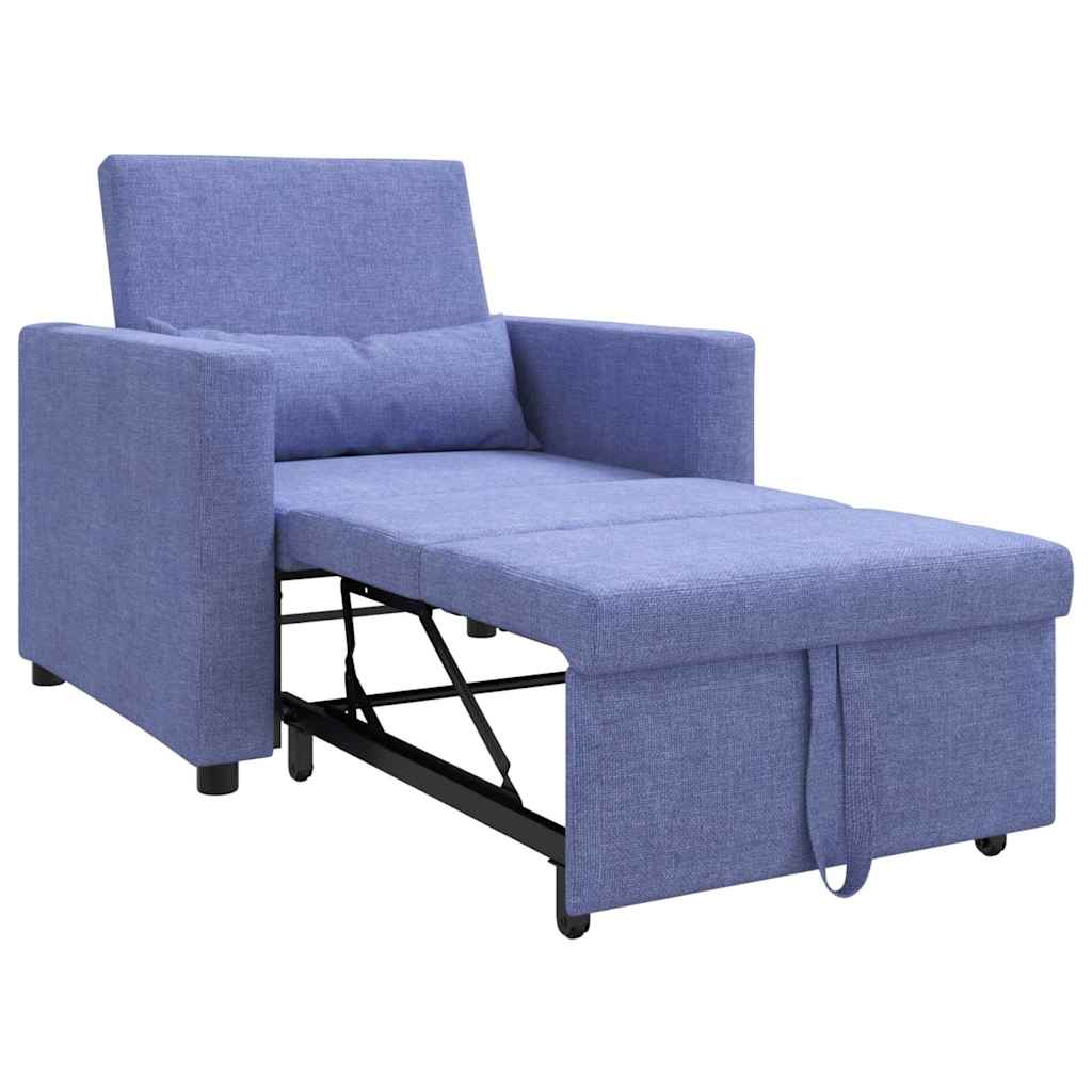 Einzel-Schlafsofa mit Rädern Jeans blau 90 x 165 x 87 cm Stoff