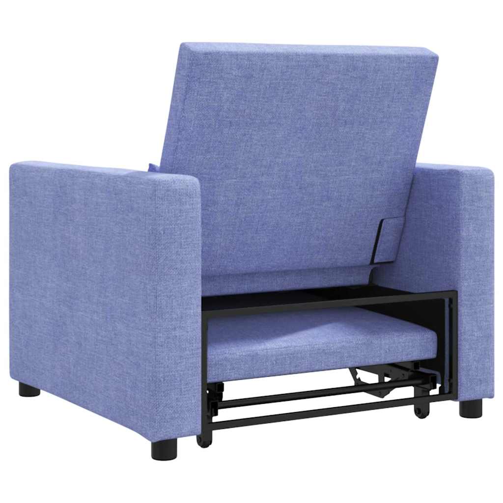 Einzel-Schlafsofa mit Rädern Jeans blau 90 x 165 x 87 cm Stoff