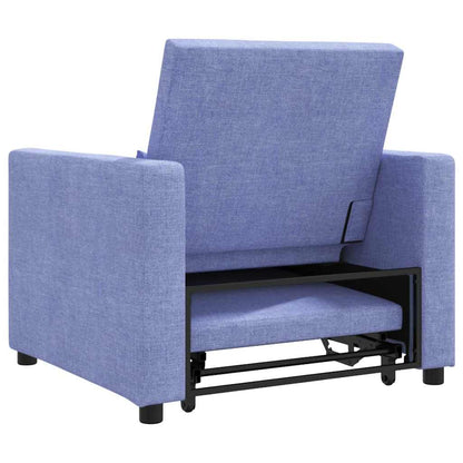 Einzel-Schlafsofa mit Rädern Jeans blau 90 x 165 x 87 cm Stoff