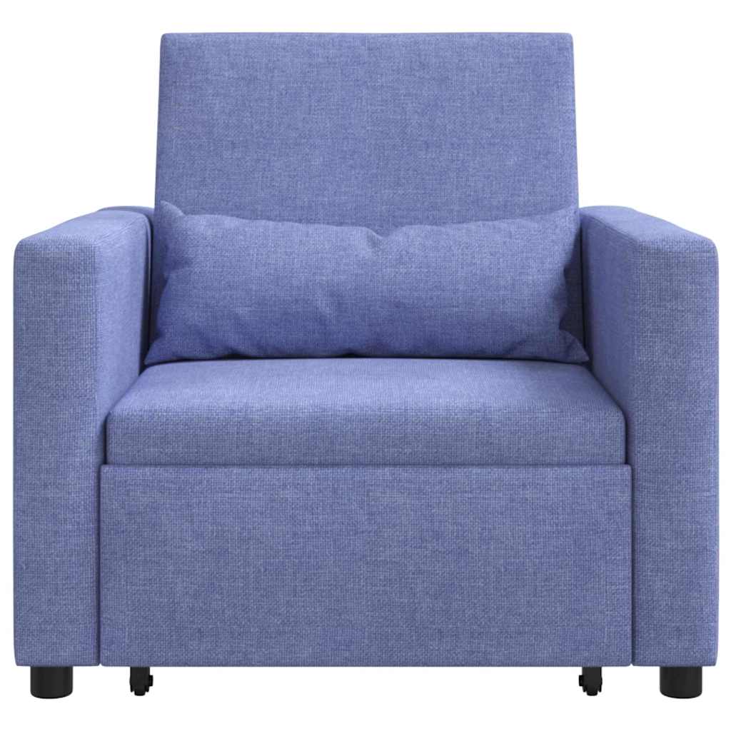 Einzel-Schlafsofa mit Rädern Jeans blau 90 x 165 x 87 cm Stoff