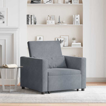 Einzel-Schlafsofa mit Rädern Dunkelgrau 90 x 165 x 87 cm Samt