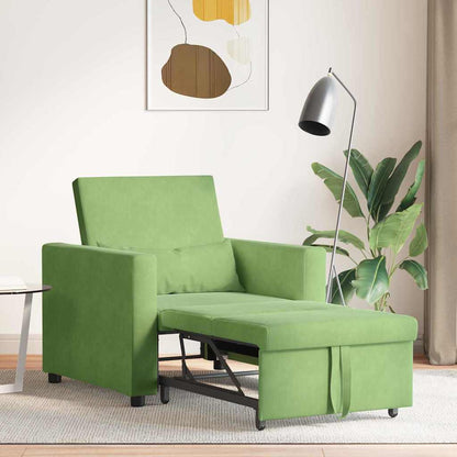 Einzel-Schlafsofa mit Rädern Hellgrün 90 x 165 x 87 cm Samt
