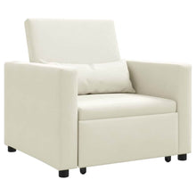 Einzel-Schlafsofa mit Rädern Creme 90 x 165 x 87 cm Samt