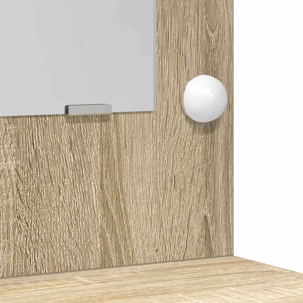 Schminktisch mit Tür 2 pcs Braun 40 x 41 x 75 cm Holzwerkstoff