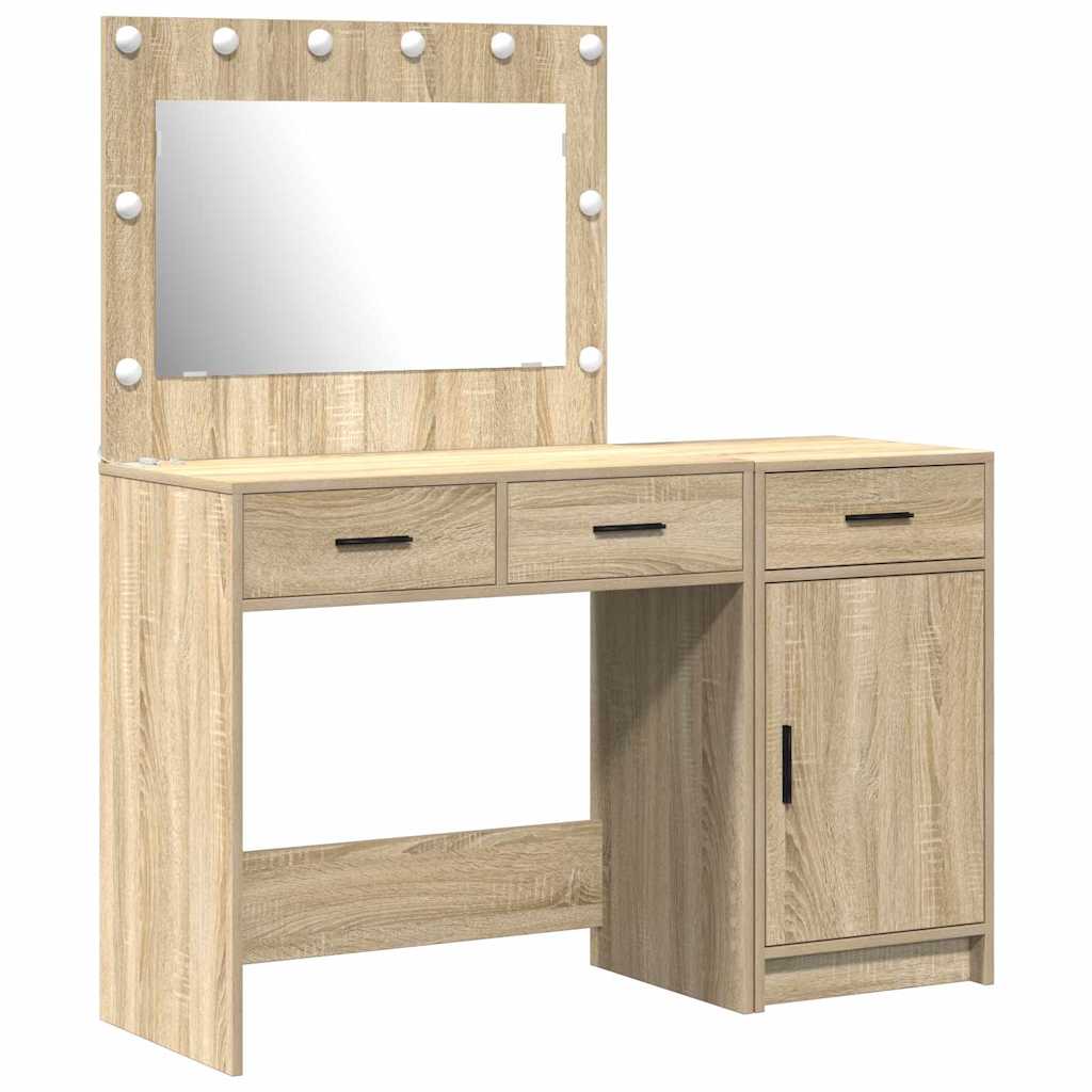 Schminktisch mit Tür 2 pcs Braun 40 x 41 x 75 cm Holzwerkstoff