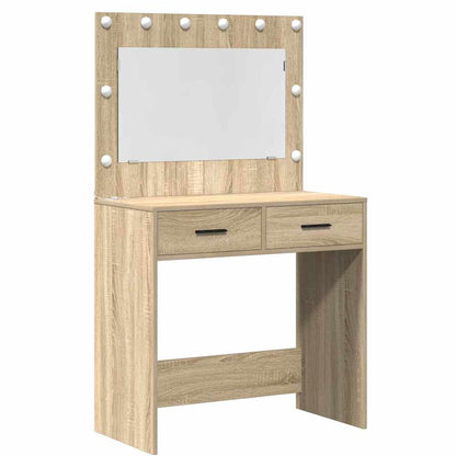 Schminktisch mit Tür 2 pcs Braun 40 x 41 x 75 cm Holzwerkstoff