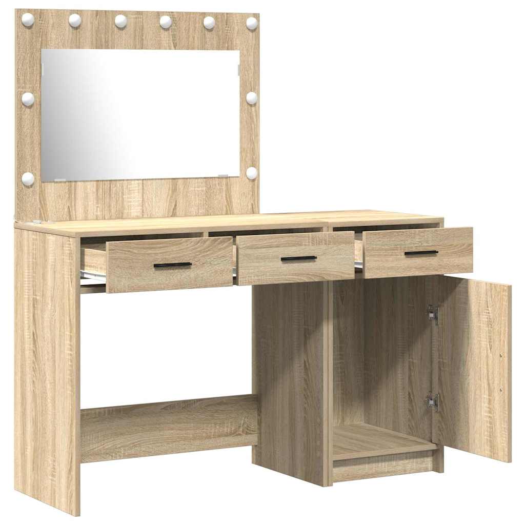 Schminktisch mit Tür 2 pcs Braun 40 x 41 x 75 cm Holzwerkstoff