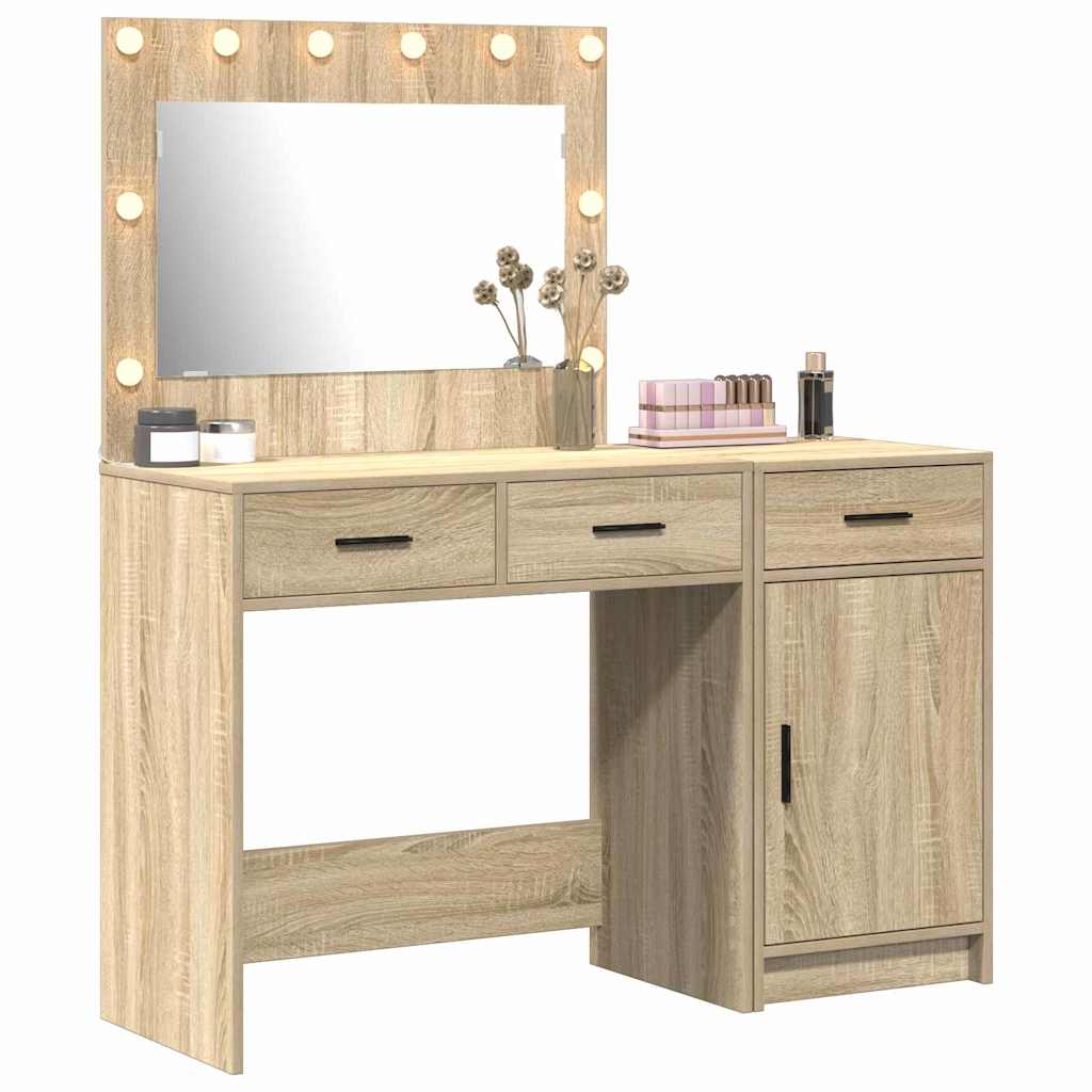 Schminktisch mit Tür 2 pcs Braun 40 x 41 x 75 cm Holzwerkstoff