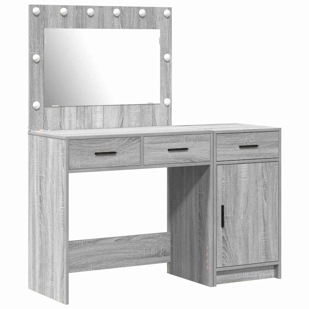 Schminktisch mit Tür 2 pcs Grau 40 x 41 x 75 cm Holzwerkstoff