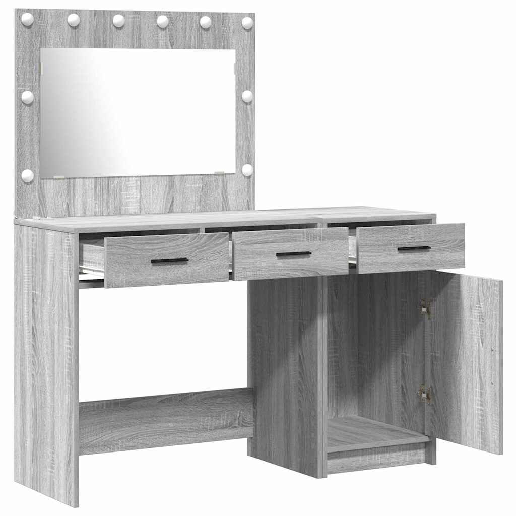 Schminktisch mit Tür 2 pcs Grau 40 x 41 x 75 cm Holzwerkstoff