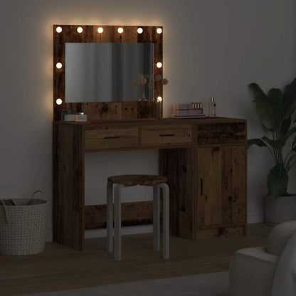 Schminktisch mit Tür 2 pcs Braun 40 x 41 x 75 cm Holzwerkstoff