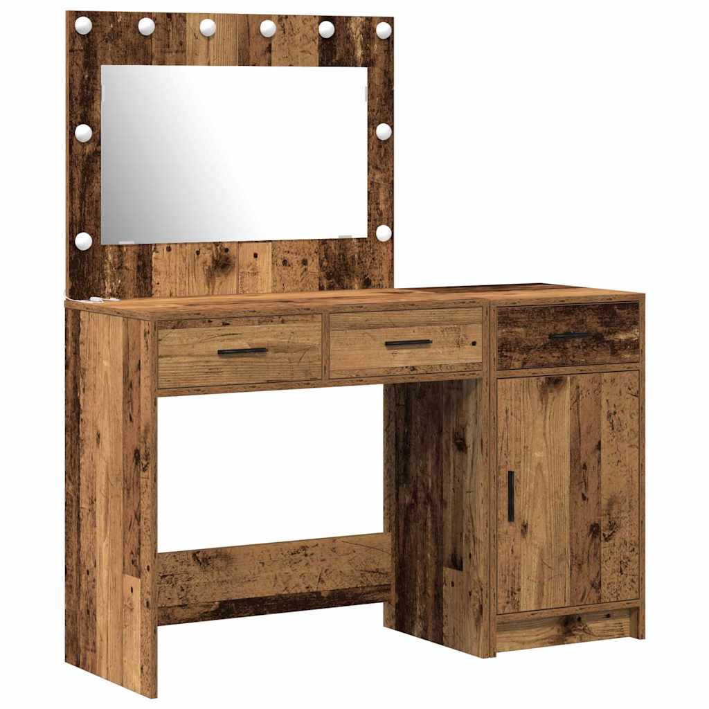 Schminktisch mit Tür 2 pcs Braun 40 x 41 x 75 cm Holzwerkstoff