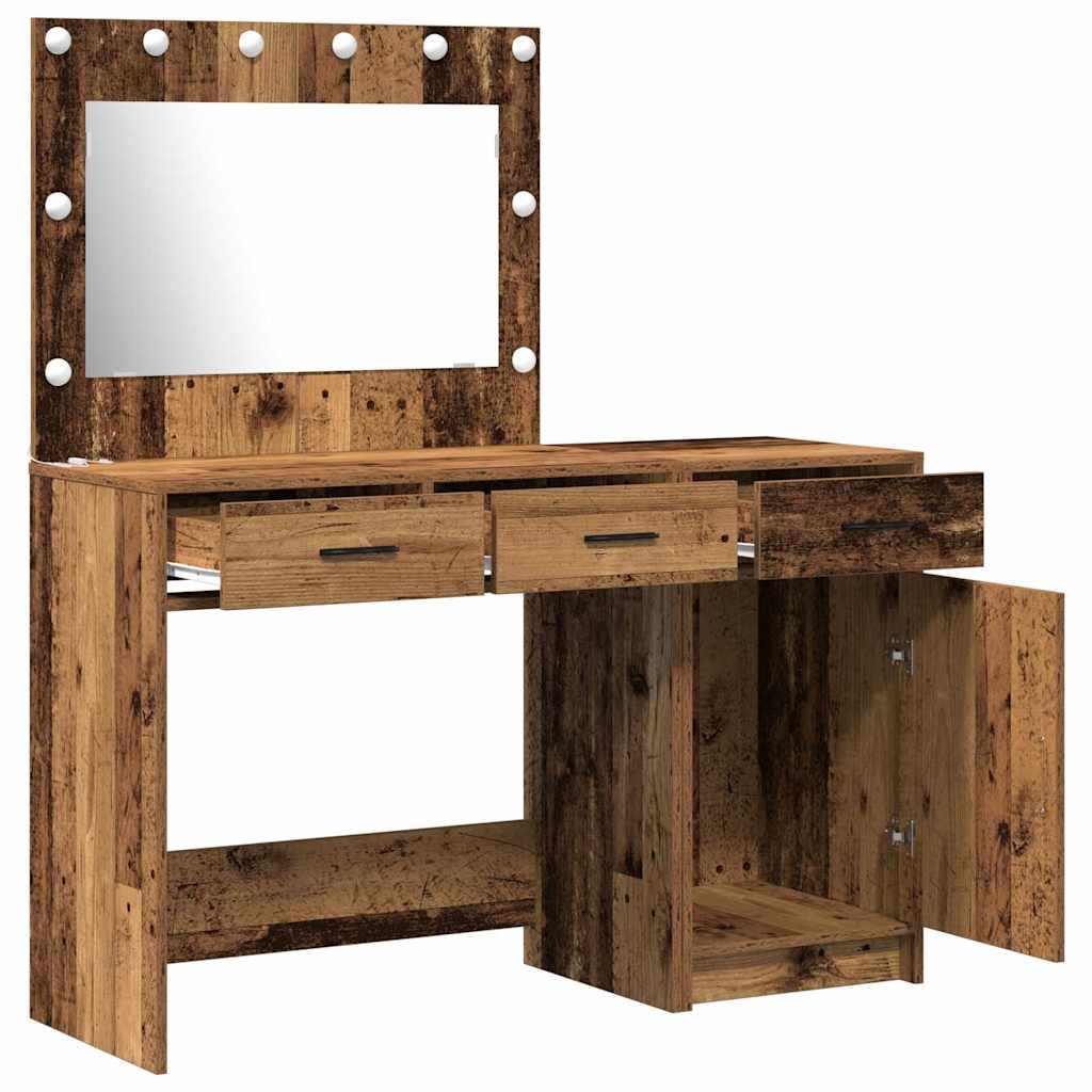 Schminktisch mit Tür 2 pcs Braun 40 x 41 x 75 cm Holzwerkstoff