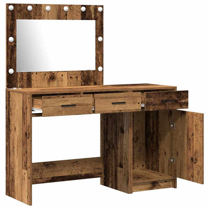 Schminktisch mit Tür 2 pcs Braun 40 x 41 x 75 cm Holzwerkstoff
