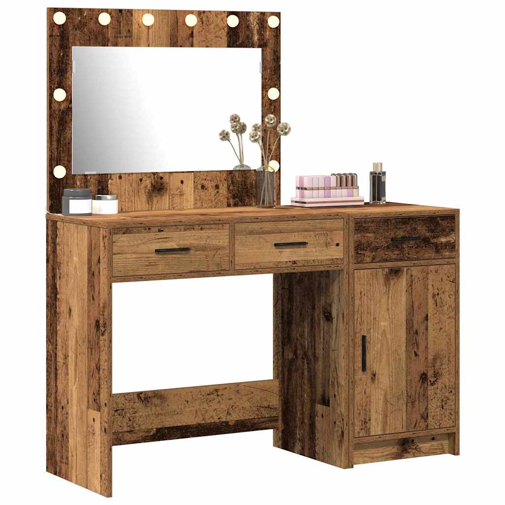 Schminktisch mit Tür 2 pcs Braun 40 x 41 x 75 cm Holzwerkstoff