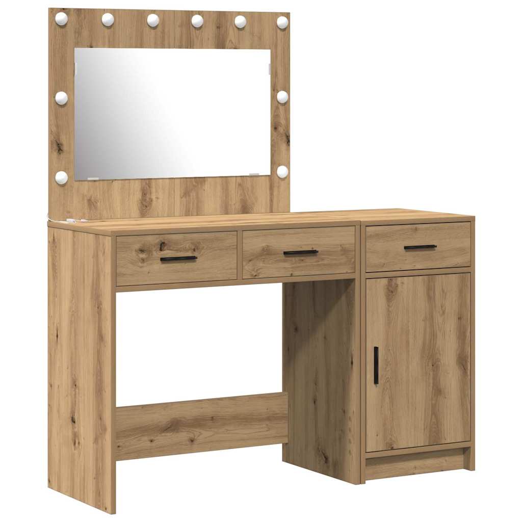 Schminktisch mit Tür 2 pcs Braun 40 x 41 x 75 cm Holzwerkstoff