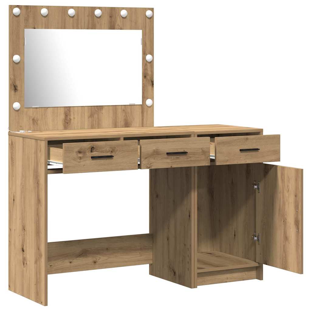 Schminktisch mit Tür 2 pcs Braun 40 x 41 x 75 cm Holzwerkstoff