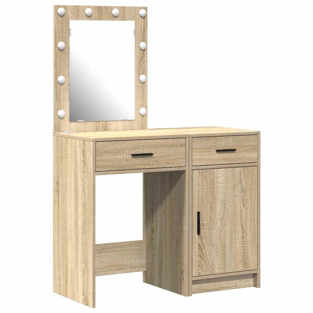 Schminktisch mit Tür 2 pcs Braun 50 x 41 x 135 cm Holzwerkstoff