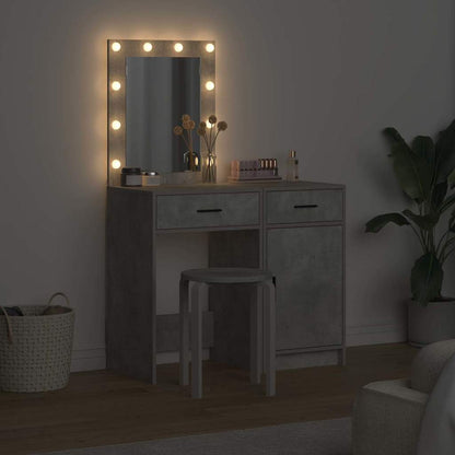 Schminktisch mit Tür 2 pcs Grau 50 x 41 x 135 cm Holzwerkstoff