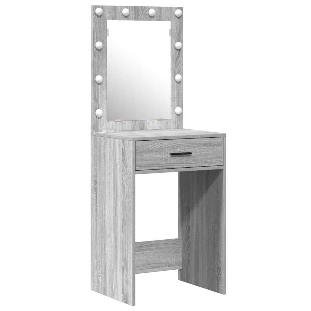 Schminktisch mit Tür 2 pcs Grau 50 x 41 x 135 cm Holzwerkstoff