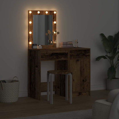 Schminktisch mit Tür 2 pcs Braun 50 x 41 x 135 cm Holzwerkstoff