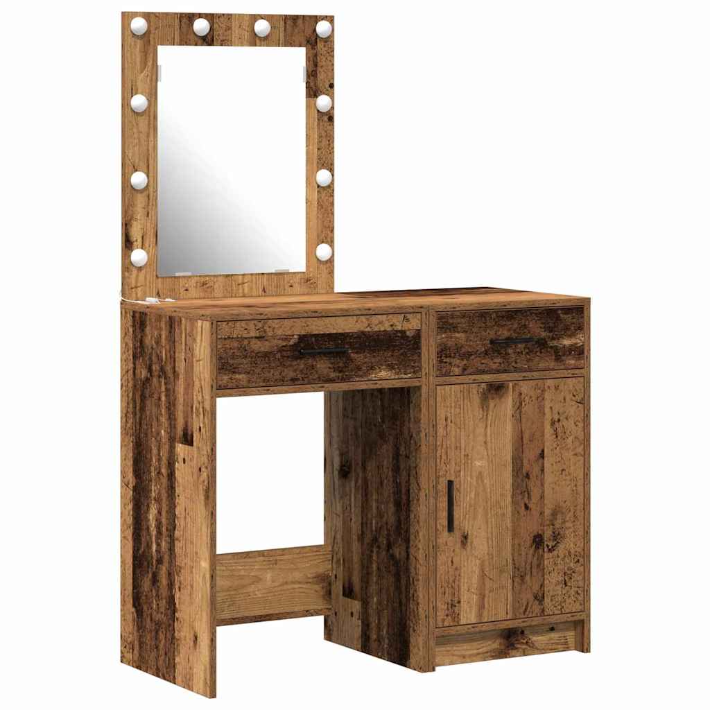 Schminktisch mit Tür 2 pcs Braun 50 x 41 x 135 cm Holzwerkstoff