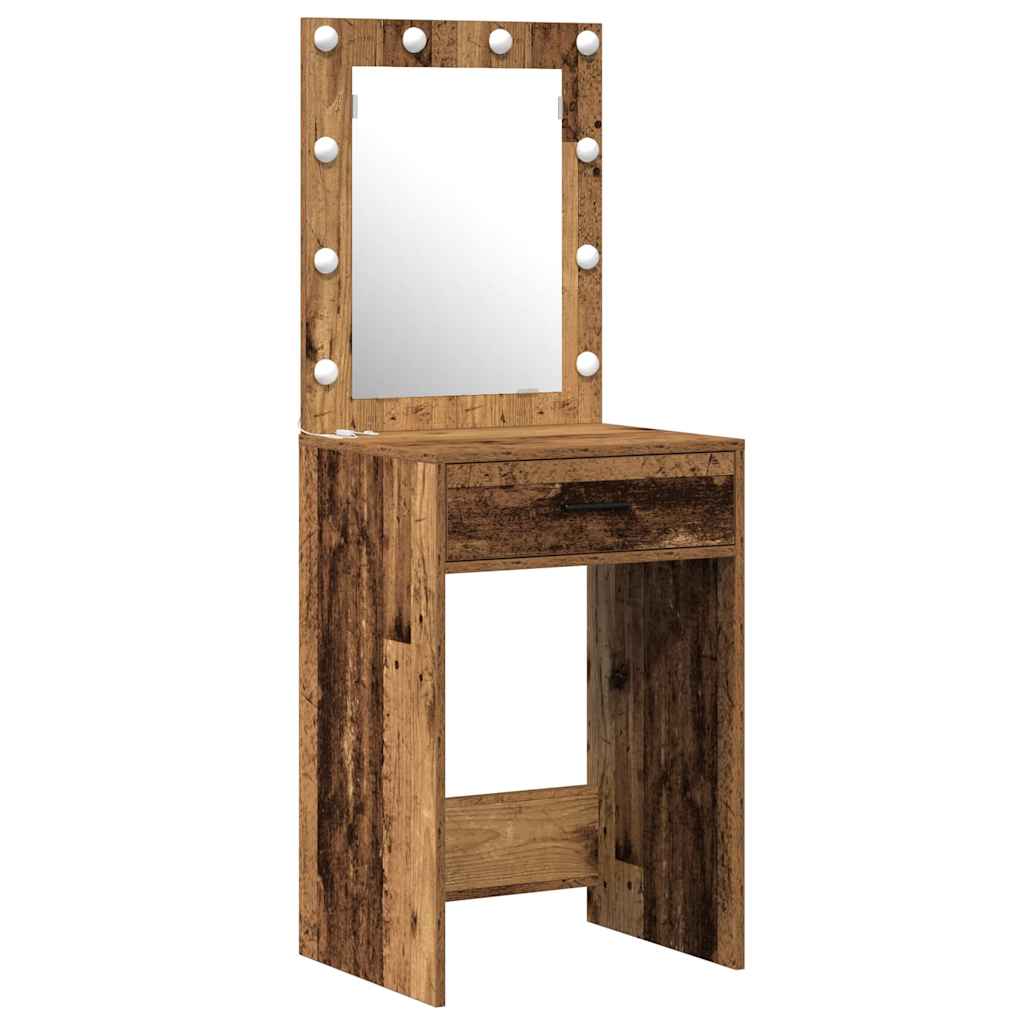Schminktisch mit Tür 2 pcs Braun 50 x 41 x 135 cm Holzwerkstoff
