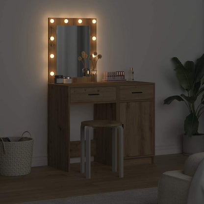 Schminktisch mit Tür 2 pcs Braun 50 x 41 x 135 cm Holzwerkstoff