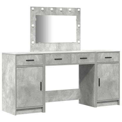 Schminktisch mit Tür 3 pcs Grau 40 x 41 x 75 cm Holzwerkstoff