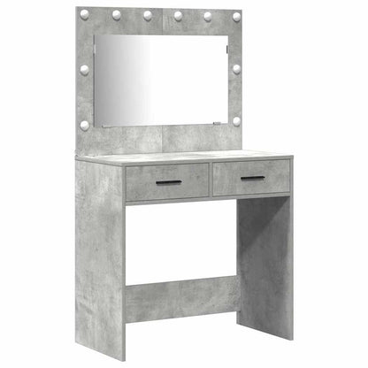 Schminktisch mit Tür 3 pcs Grau 40 x 41 x 75 cm Holzwerkstoff