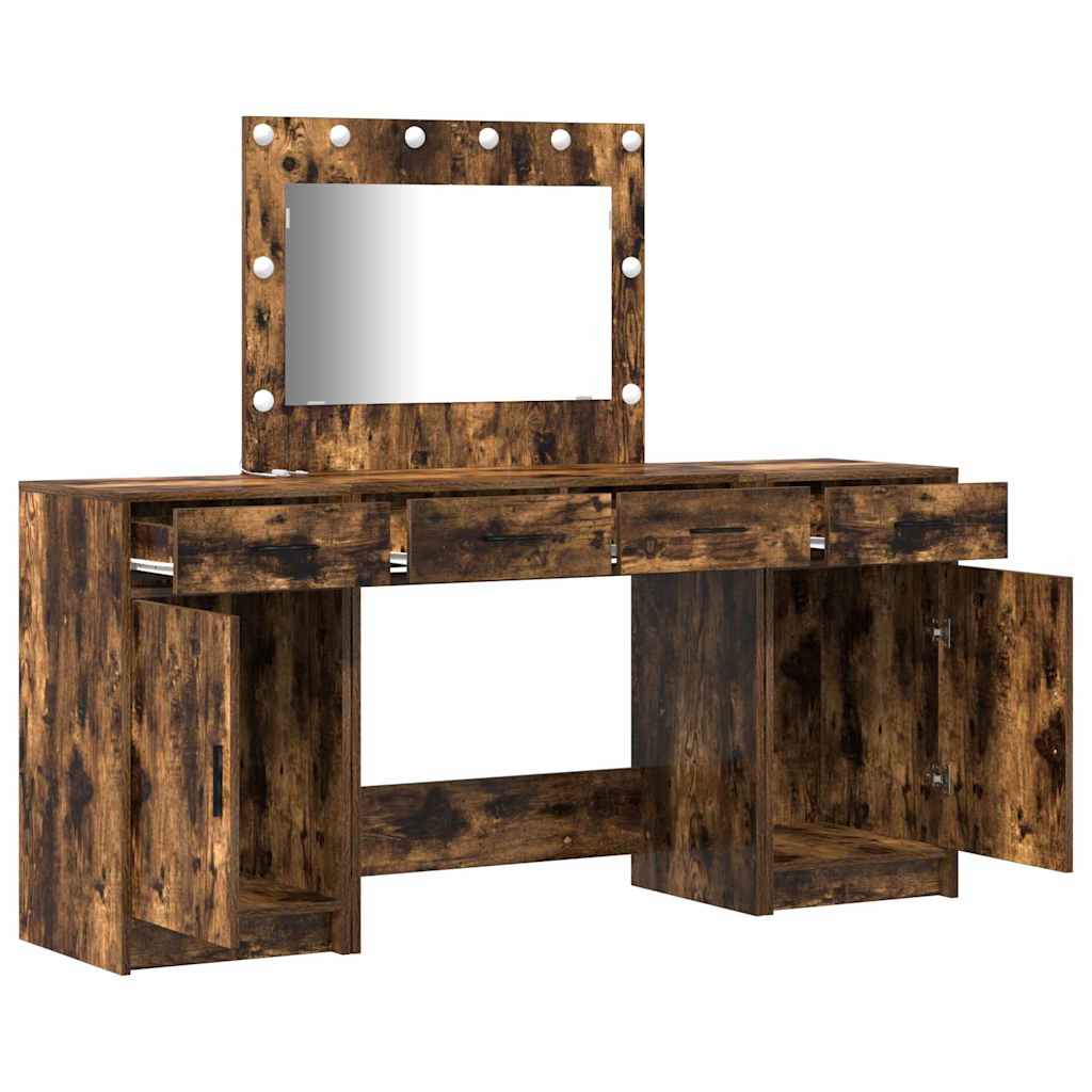 Schminktisch mit Tür 3 pcs Braun 40 x 41 x 75 cm Holzwerkstoff