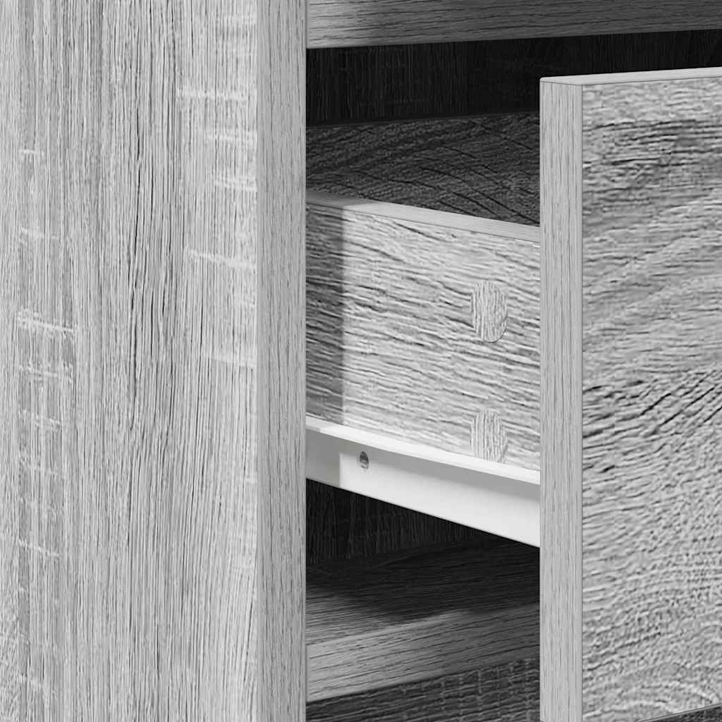 Schminktisch mit Tür 3 pcs Grau 40 x 41 x 75 cm Holzwerkstoff