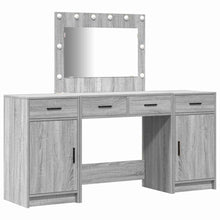 Schminktisch mit Tür 3 pcs Grau 40 x 41 x 75 cm Holzwerkstoff