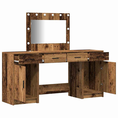 Schminktisch mit Tür 3 pcs Braun 40 x 41 x 75 cm Holzwerkstoff