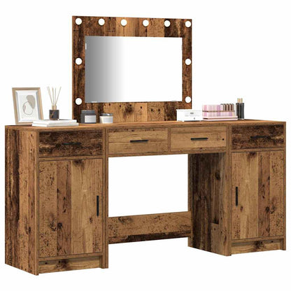Schminktisch mit Tür 3 pcs Braun 40 x 41 x 75 cm Holzwerkstoff