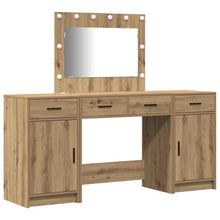 Schminktisch mit Tür 3 pcs Braun 40 x 41 x 75 cm Holzwerkstoff