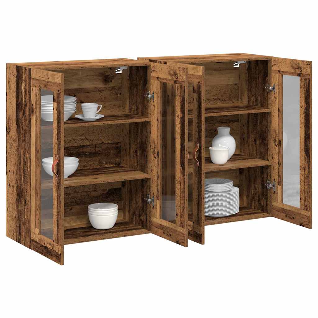 Wandschrank 2 pcs Altholz 69.5 x 34 x 90 cm Holzwerkstoff