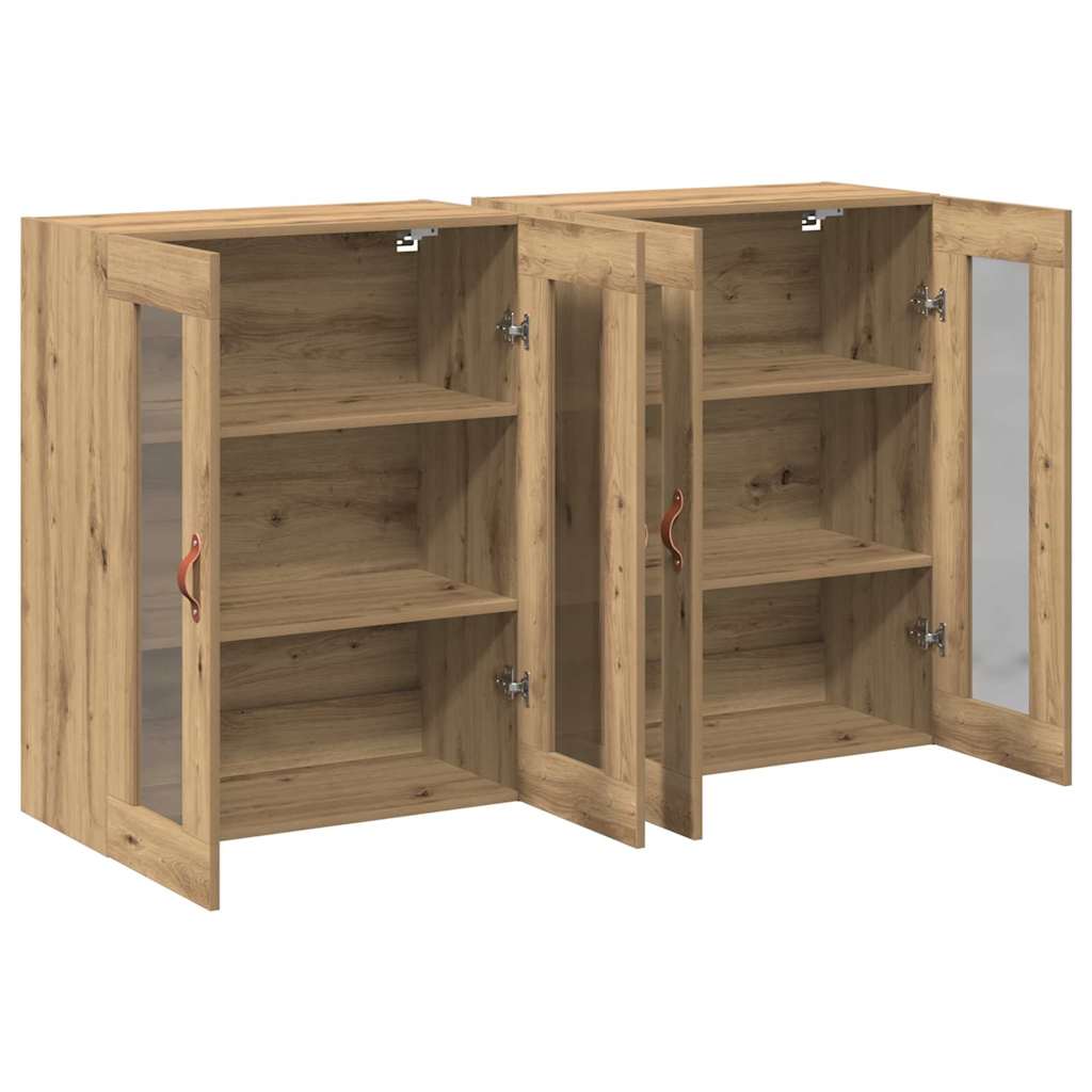 Wandschrank 2 pcs Artisan-Eiche 69.5 x 34 x 90 cm Holzwerkstoff