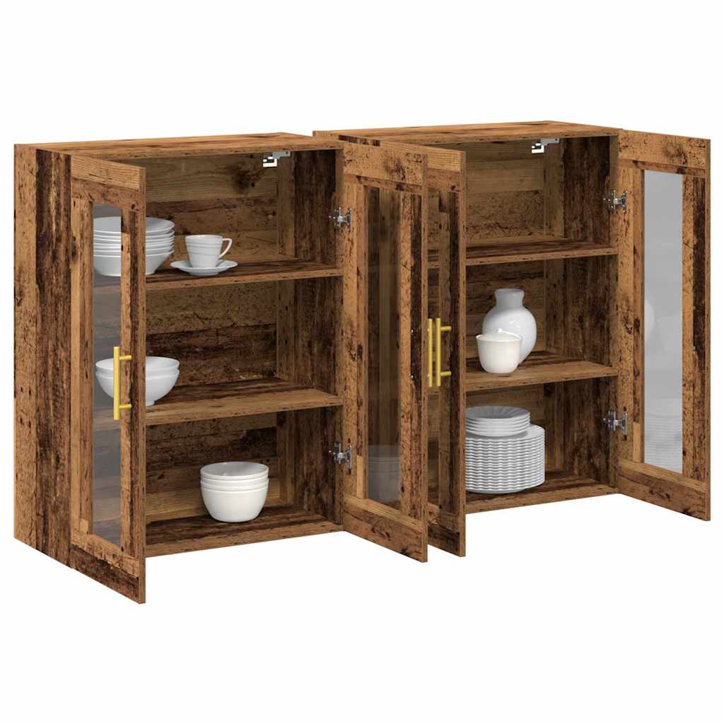 Wandschrank 2 pcs Altholz 69.5 x 34 x 90 cm Holzwerkstoff