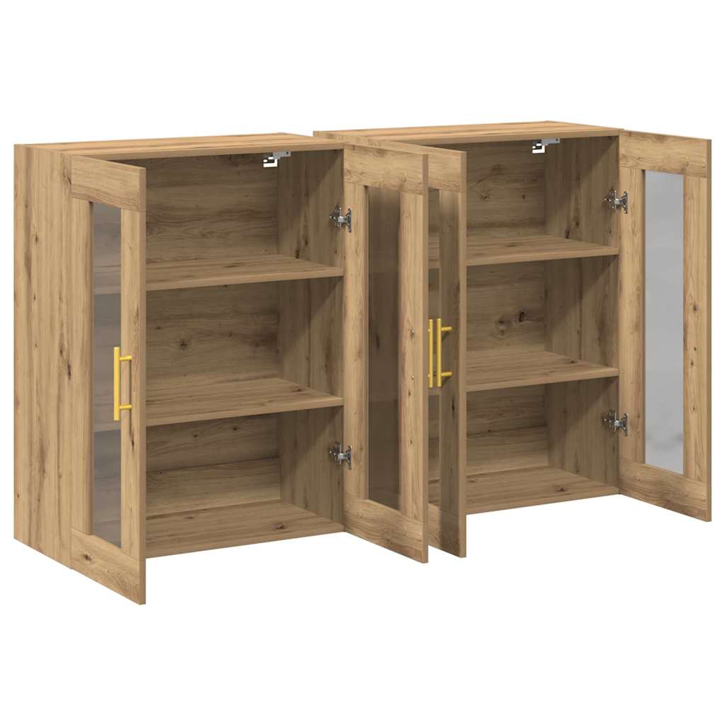 Wandschrank 2 pcs Artisan-Eiche 69.5 x 34 x 90 cm Holzwerkstoff