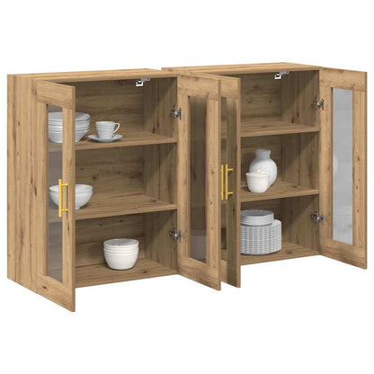 Wandschrank 2 pcs Artisan-Eiche 69.5 x 34 x 90 cm Holzwerkstoff