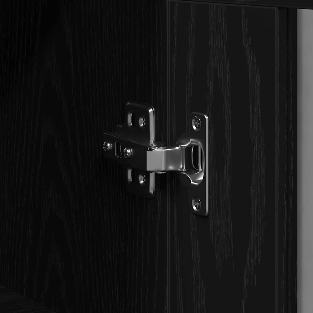 Wandschrank 2 pcs Schwarz Eichen-Optik 69.5 x 34 x 90 cm