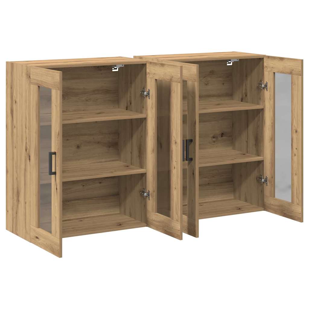 Wandschrank 2 pcs Artisan-Eiche 69.5 x 34 x 90 cm Holzwerkstoff