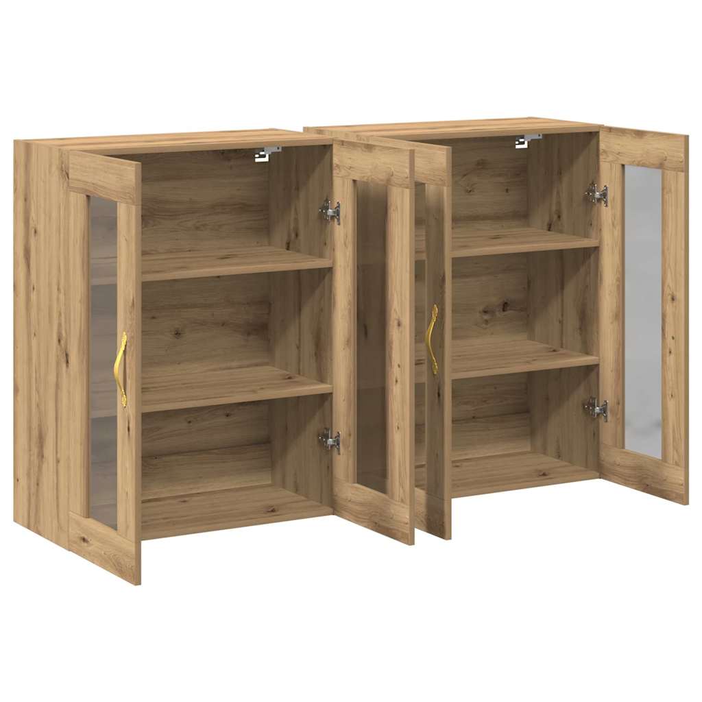 Wandschrank 2 pcs Artisan-Eiche 69.5 x 34 x 90 cm Holzwerkstoff