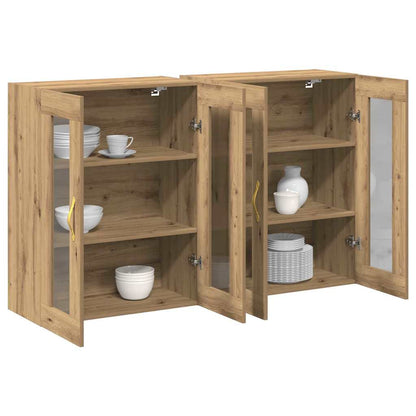 Wandschrank 2 pcs Artisan-Eiche 69.5 x 34 x 90 cm Holzwerkstoff