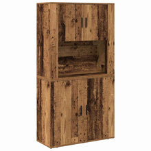 Highboard Altholz 80 x 33 x 150 cm Holzwerkstoff