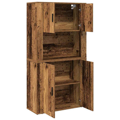 Highboard Altholz 80 x 33 x 150 cm Holzwerkstoff