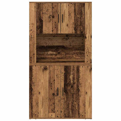 Highboard Altholz 80 x 33 x 150 cm Holzwerkstoff